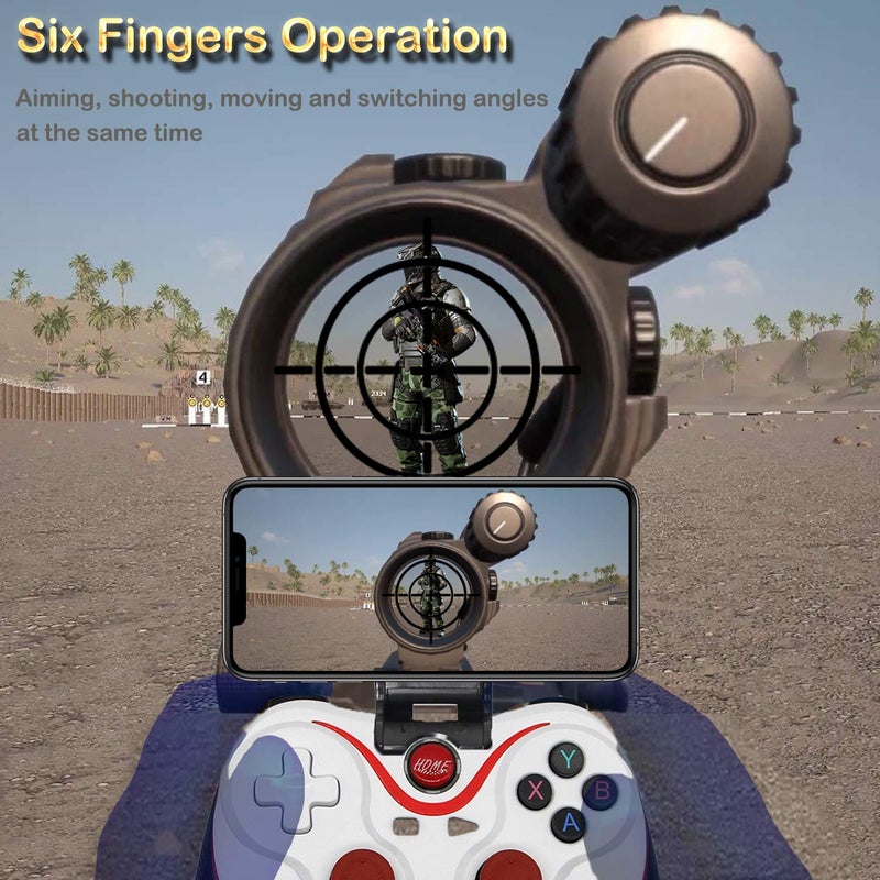 Megadream Mobile Game Controller for Android, Wireless Key Mapping Joystick Gamepad for Call of Duty & PUBG Mobile & More, Compatible for Samsung Galaxy LG HTC Other Phone Tablet, Not for iOS - Image 2